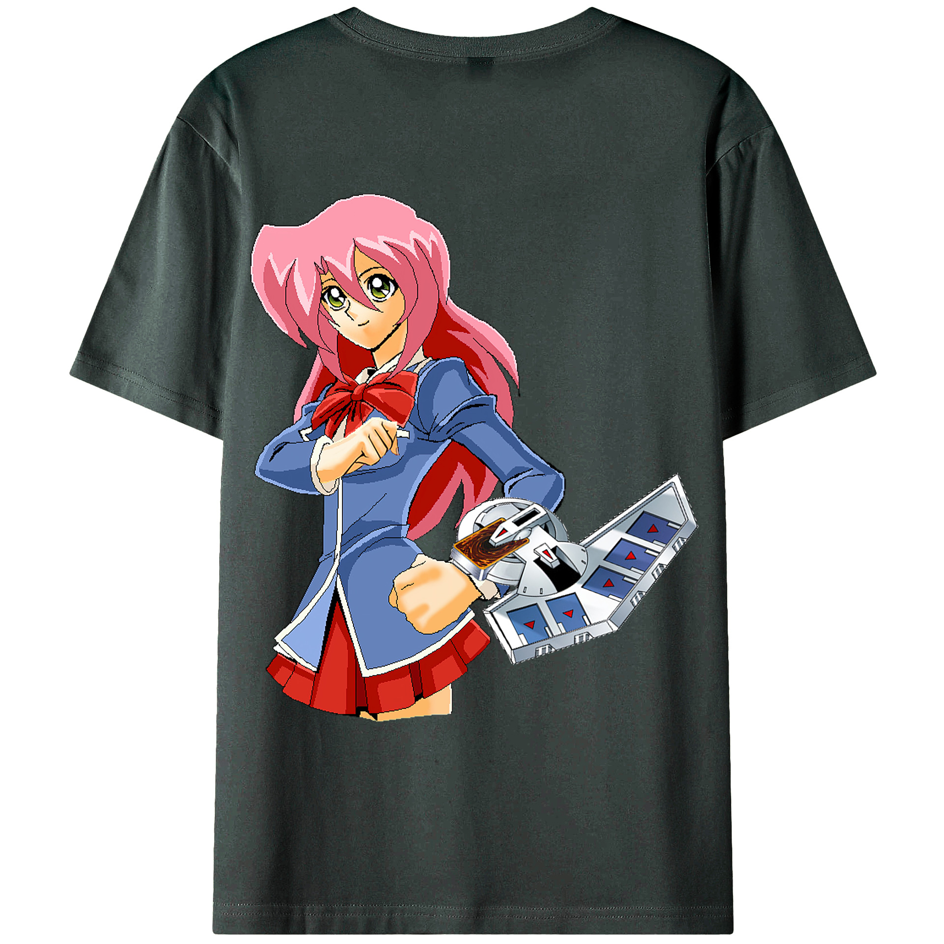 （画像用） 遊☆戯☆王 Yu-Gi-Oh! 綿100％ メンズ半袖Tシャツ（バックプリント） 通気性
